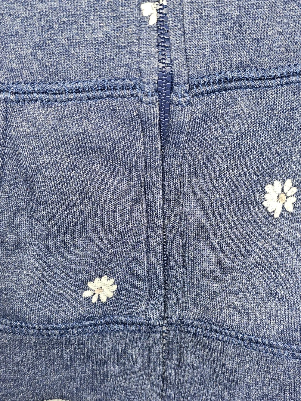 OshKosh B'gosh Navy Zip Hoodie with White Floral Accents